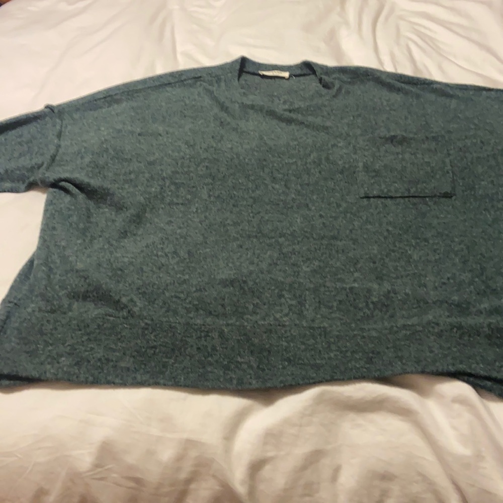 Hunter green Sweater top with pocket